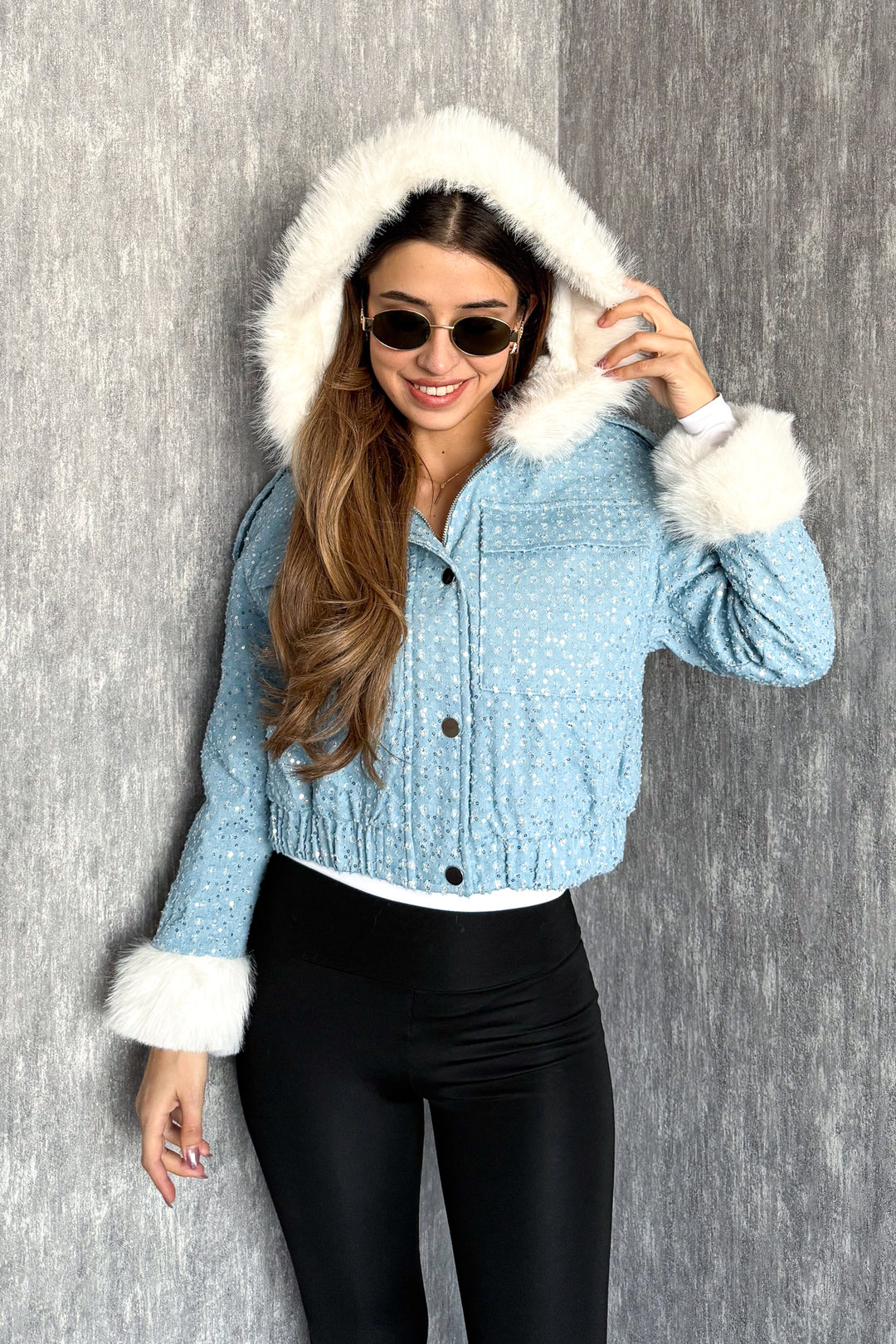 MPL Women's Fur Hooded Coat 99533 - South Jordan