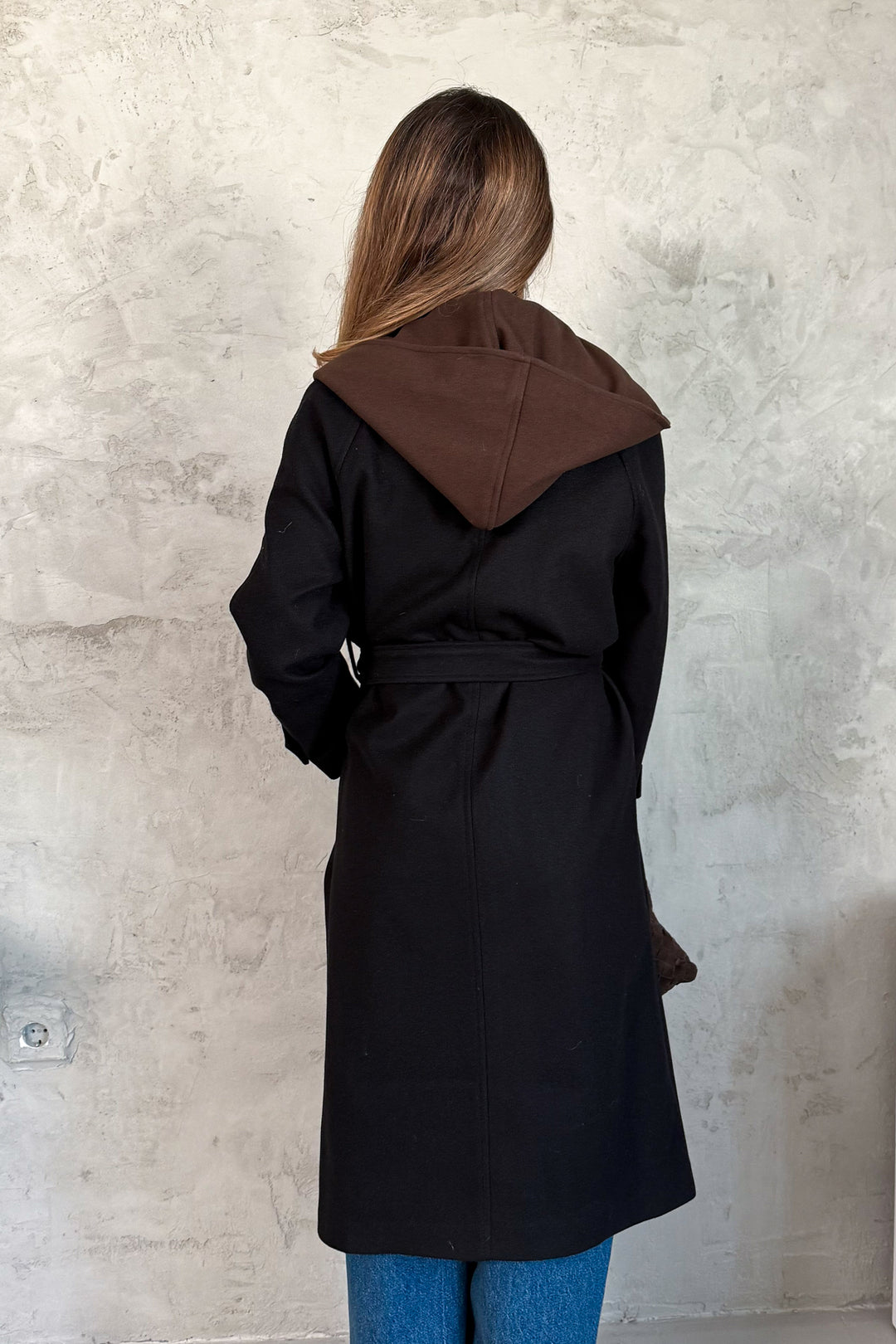 MPL Kadın Kapüşonlu Uzun Kaşe Kaban 99692 - Monroe