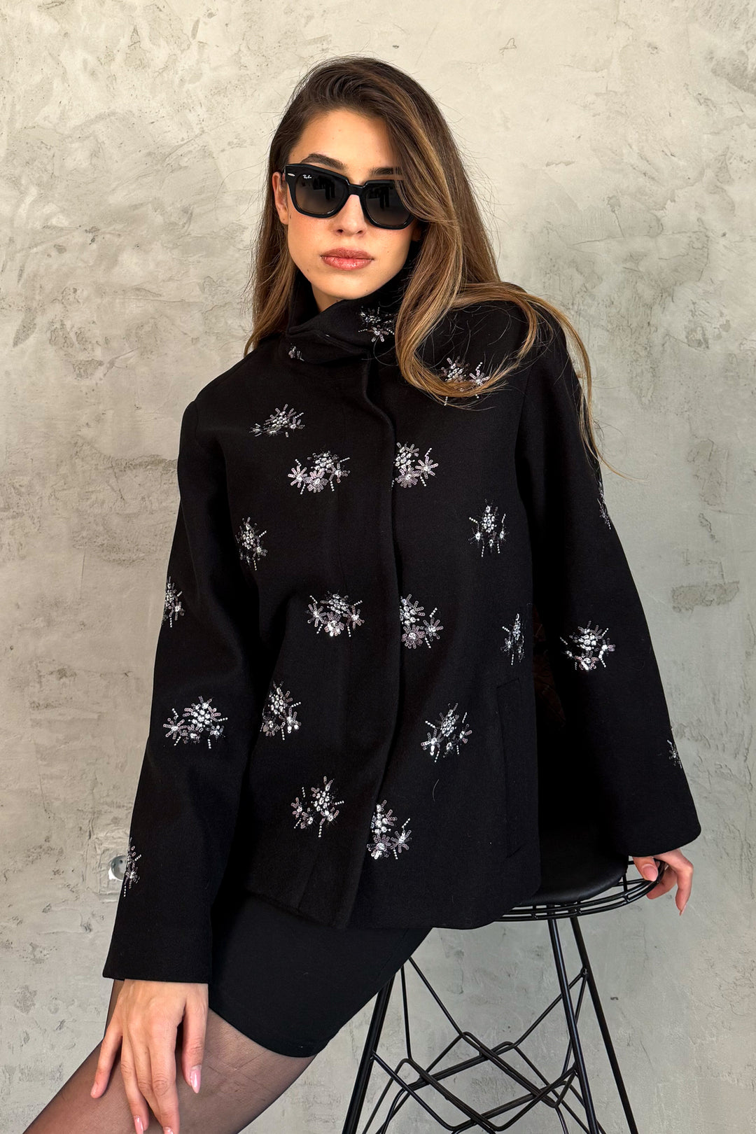 MPL Woman's Coat with Stamp Embroidery 99735 - Beverwijk