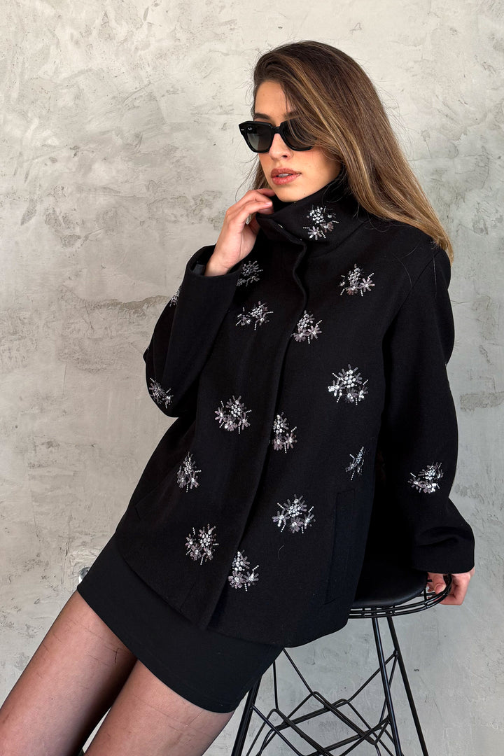 MPL Woman's Coat with Stamp Embroidery 99735 - Beverwijk