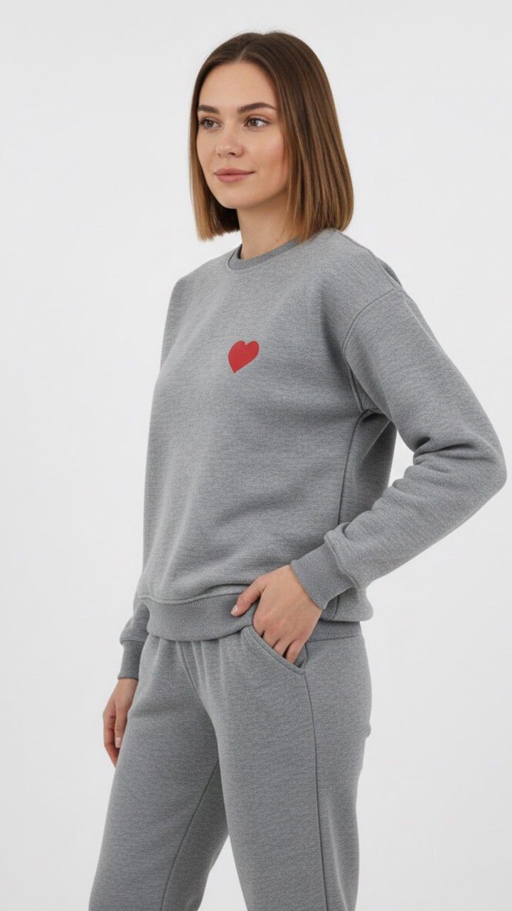 MPL Kadın 3 İp Kalp Baskılı Sweat - Jacksonville