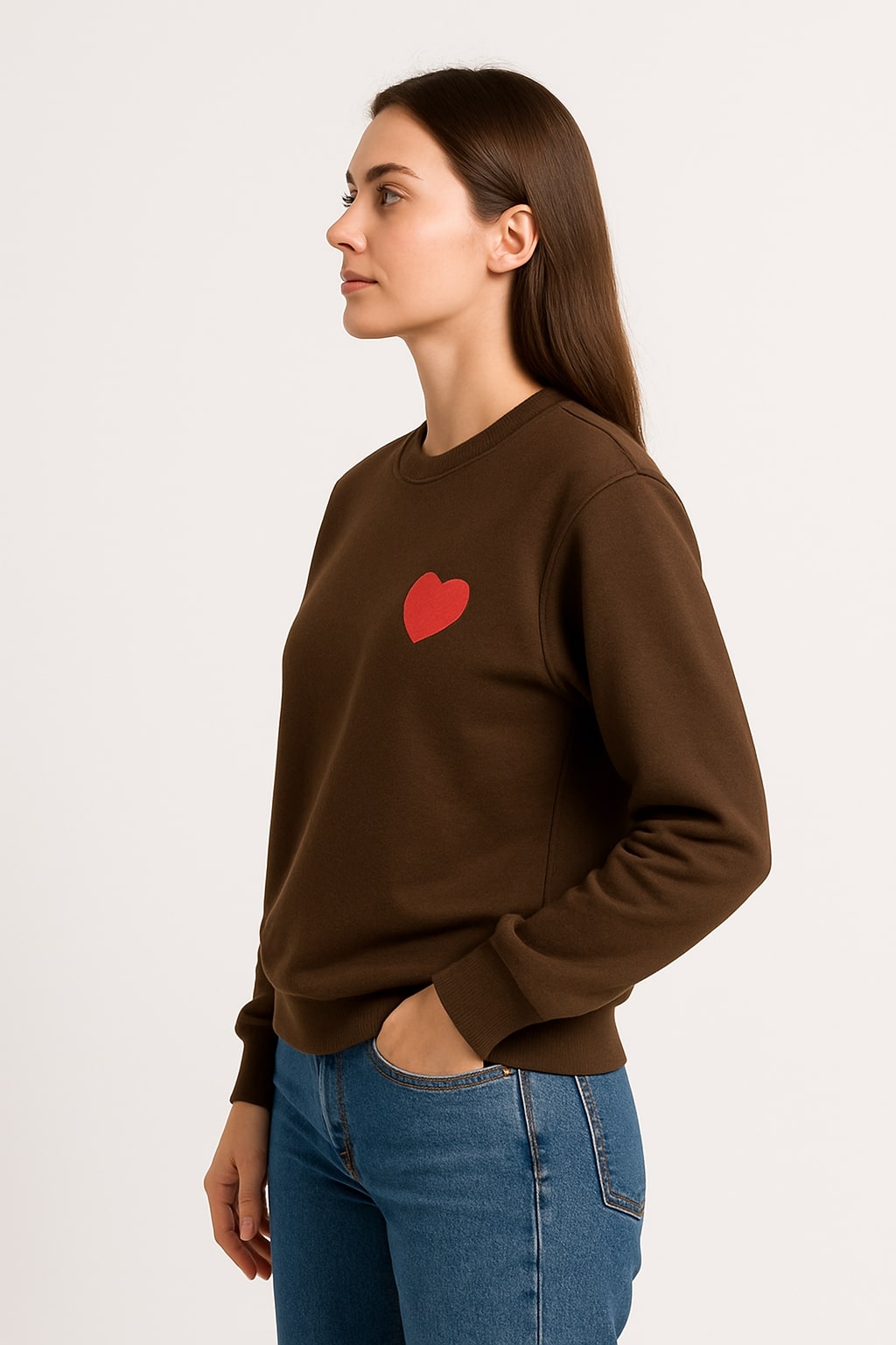MPL Women's 3-Thread Heart Printed Sweatshirt - Chicoloapan