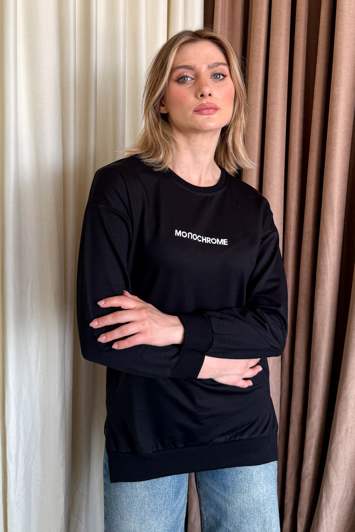 MPL Woman Monochrome Printed 2 String Sweatshirt 5953 - Chaniá