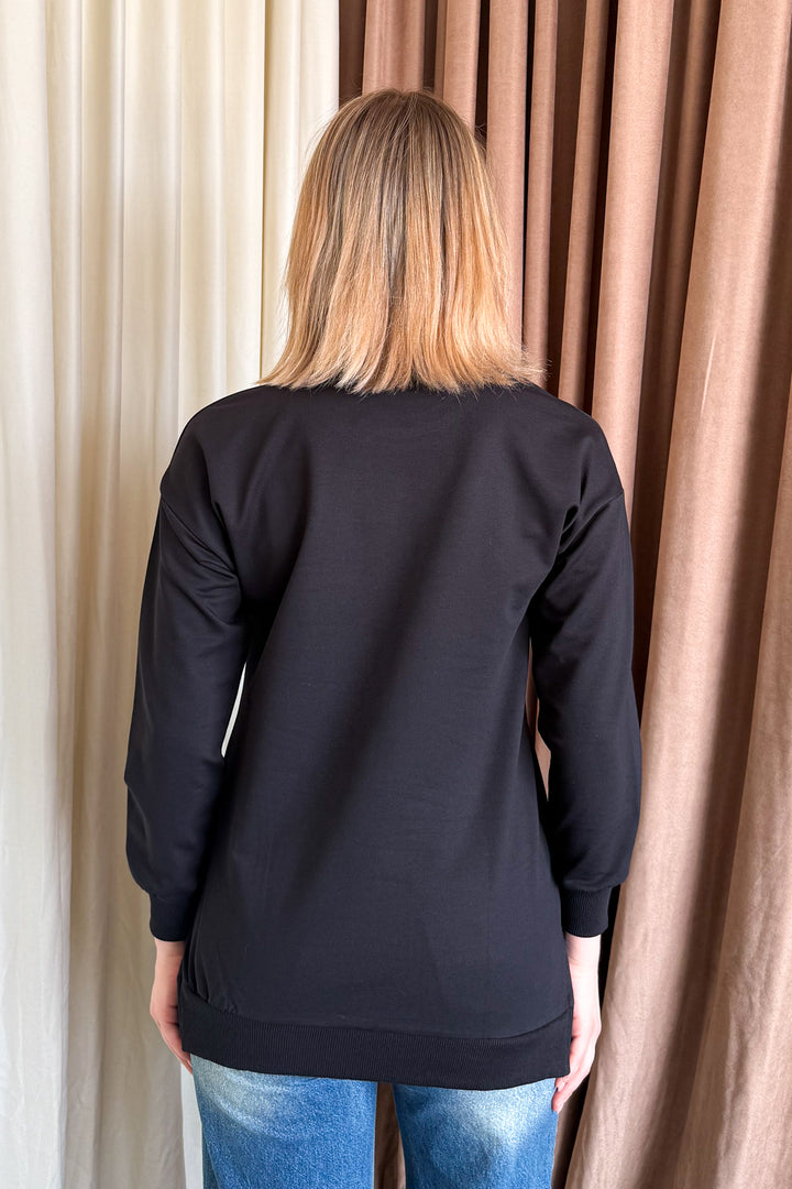 MPL Woman Monochrome Printed 2 String Sweatshirt 5953 - Chaniá