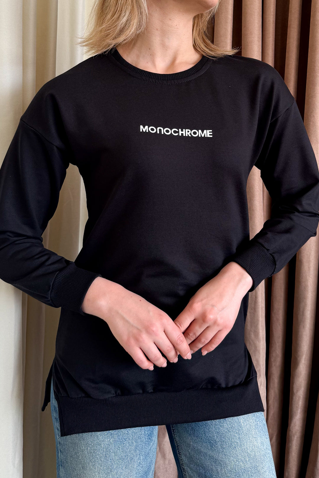 MPL Woman Monochrome Printed 2 String Sweatshirt 5953 - Chaniá