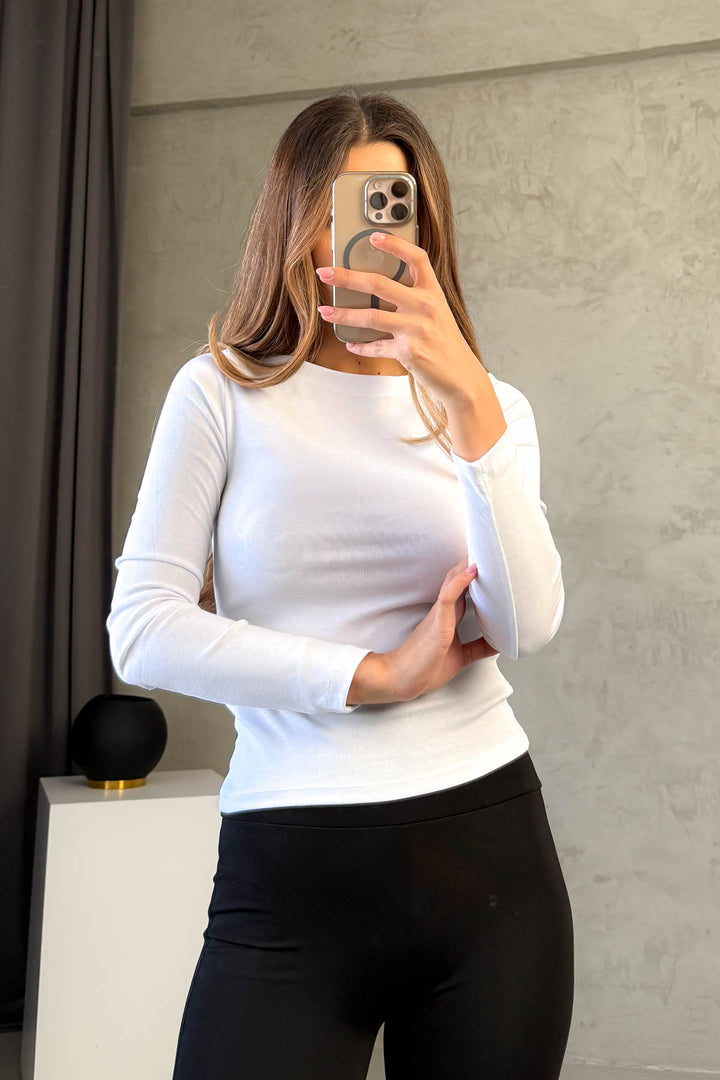 MPL Kadın Kayık Yaka Uzun Kol Body 21897 - Moreno Valley