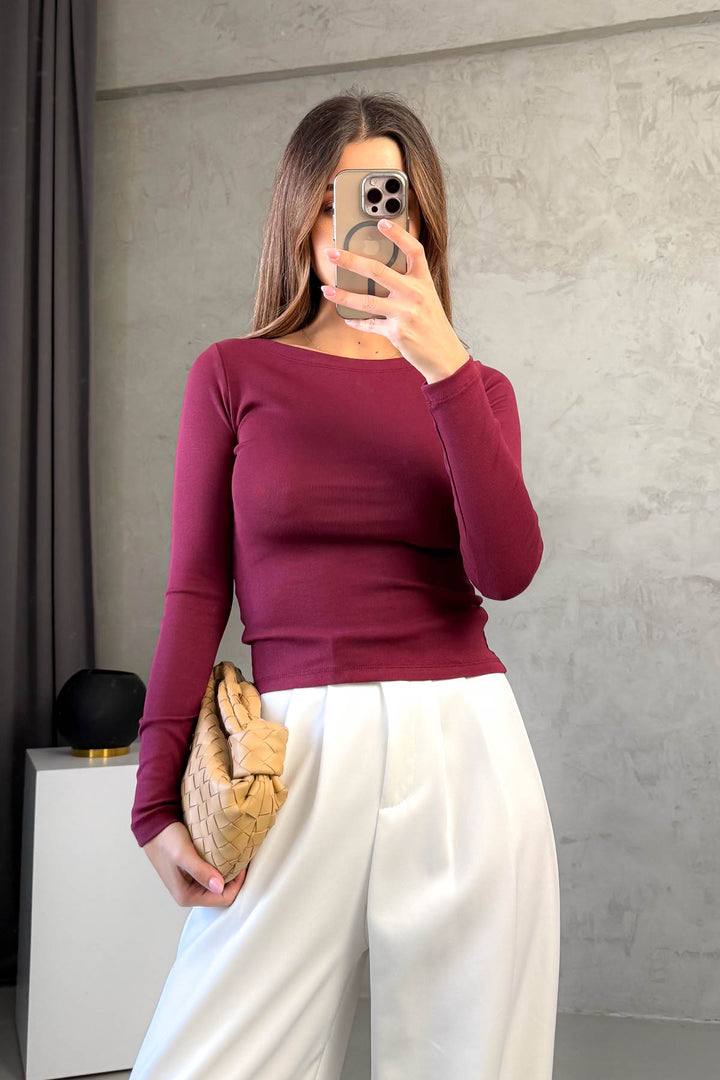MPL Women's Boat Neck Long Sleeve Bodysuit 21897 - Klinë
