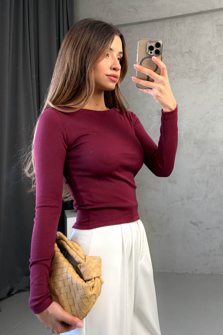 MPL Women's Boat Neck Long Sleeve Bodysuit 21897 - Klinë