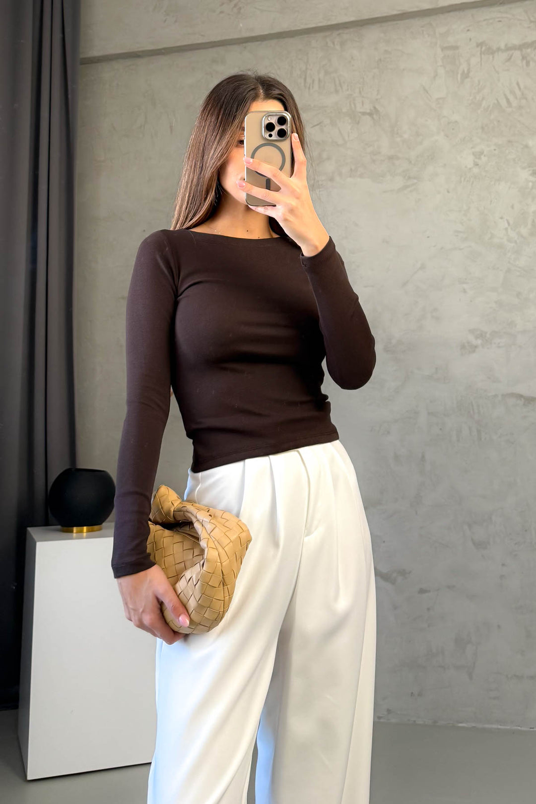 MPL Kadın Kayık Yaka Uzun Kol Body 21897 - Thérmi