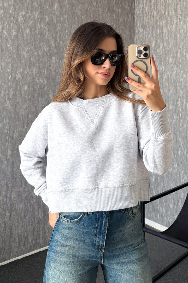 MPL Kadın Bisiklet Yaka Rahat Kalıp 3 İp Sweat 21616 - Zoetermeer