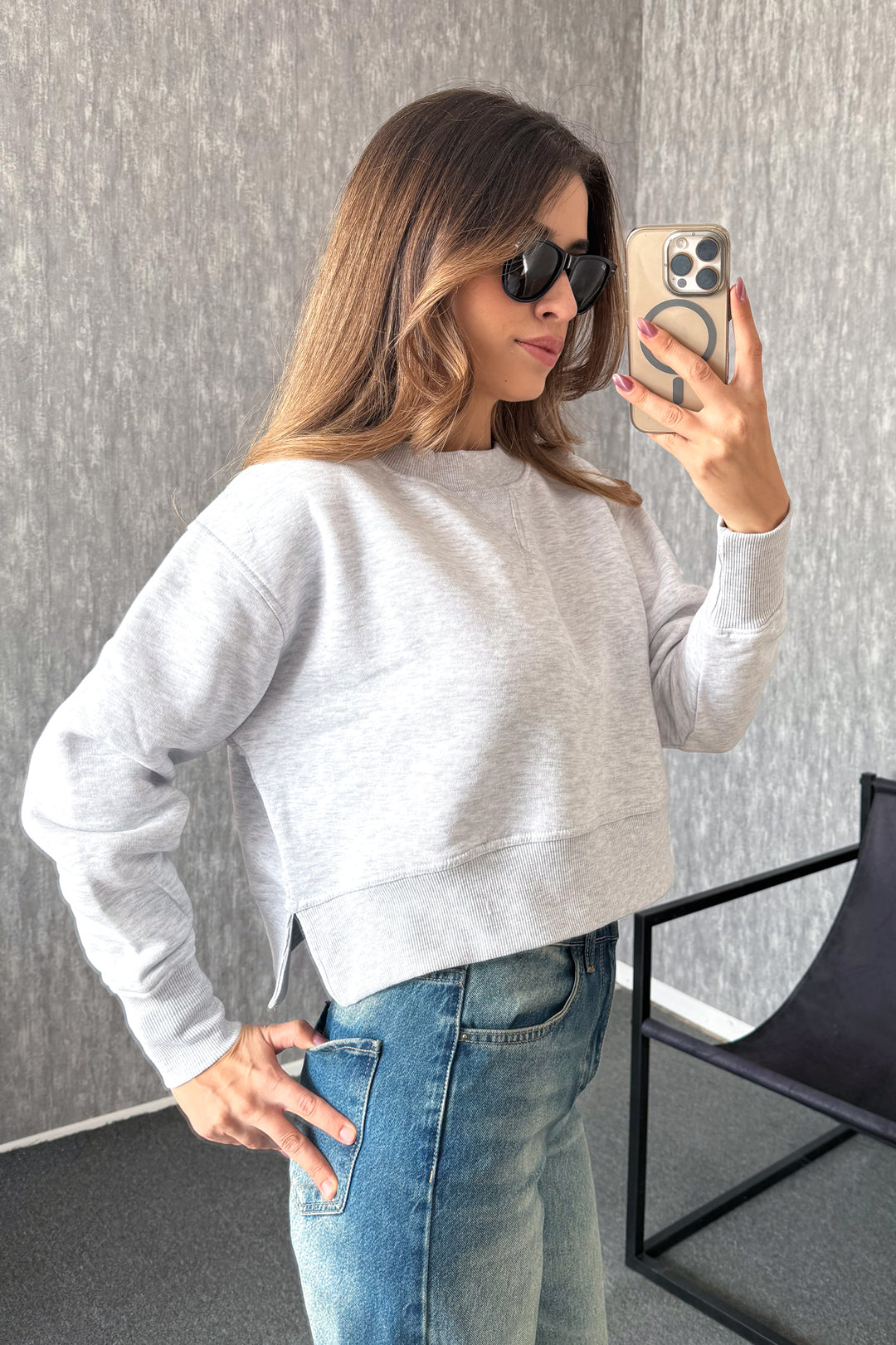 MPL Kadın Bisiklet Yaka Rahat Kalıp 3 İp Sweat 21616 - Zoetermeer