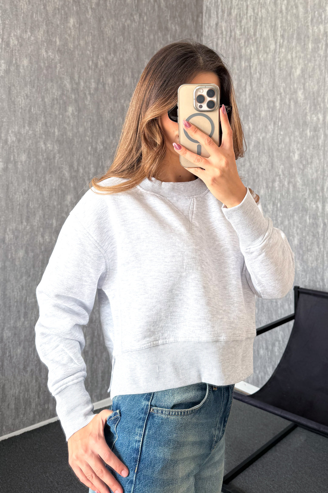 MPL Kadın Bisiklet Yaka Rahat Kalıp 3 İp Sweat 21616 - Zoetermeer