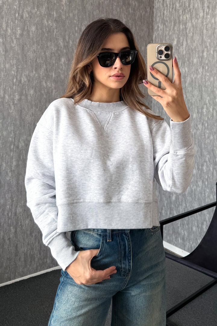 MPL Kadın Bisiklet Yaka Rahat Kalıp 3 İp Sweat 21616 - Zoetermeer