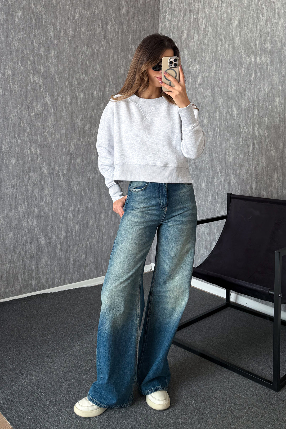 MPL Kadın Bisiklet Yaka Rahat Kalıp 3 İp Sweat 21616 - Zoetermeer