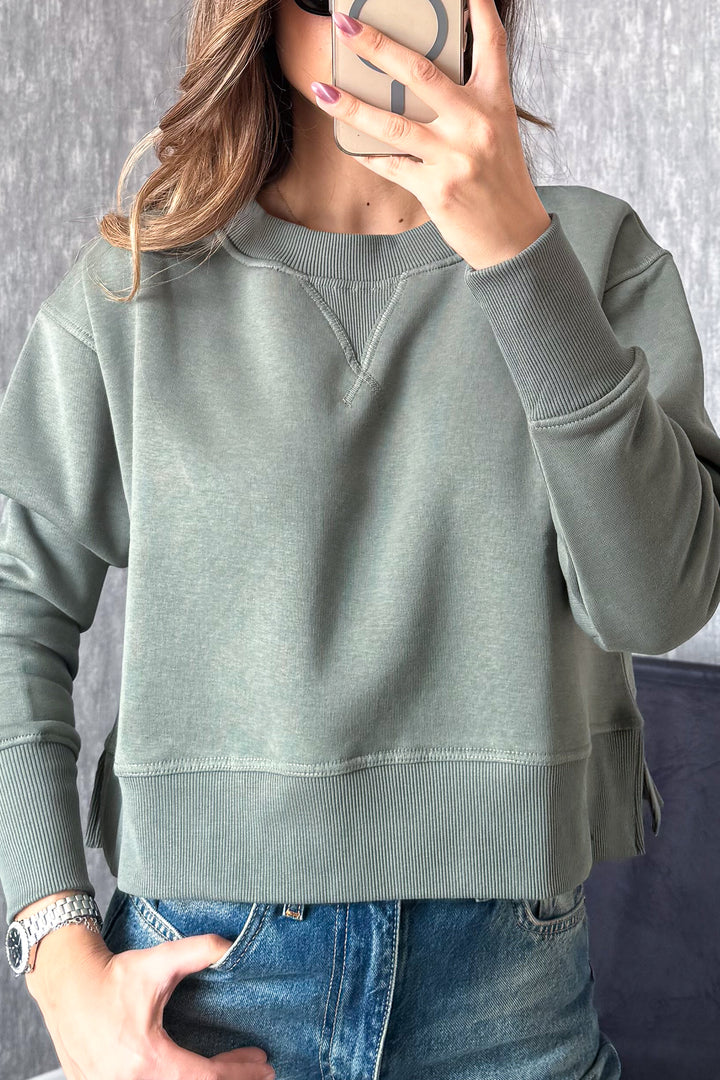 MPL Kadın Bisiklet Yaka Rahat Kalıp 3 İp Sweat 21616 - Tulancingo