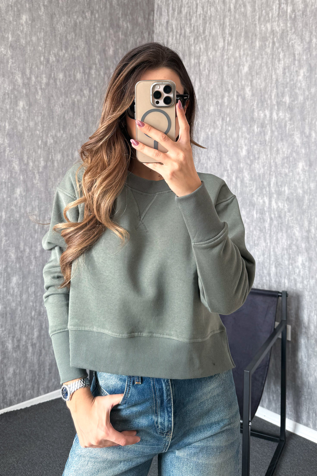 MPL Kadın Bisiklet Yaka Rahat Kalıp 3 İp Sweat 21616 - Tulancingo