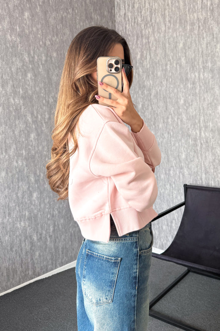 MPL Kadın Bisiklet Yaka Rahat Kalıp 3 İp Sweat 21616 - Meerbusch