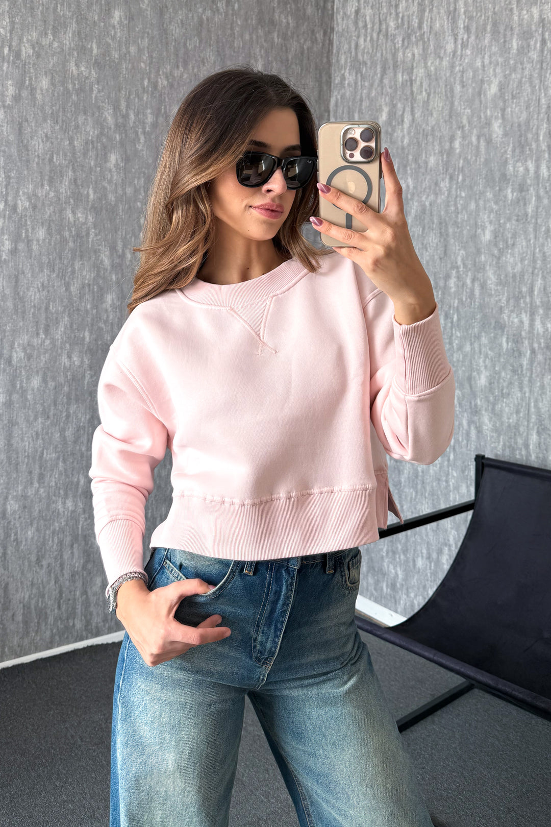 MPL Kadın Bisiklet Yaka Rahat Kalıp 3 İp Sweat 21616 - Meerbusch