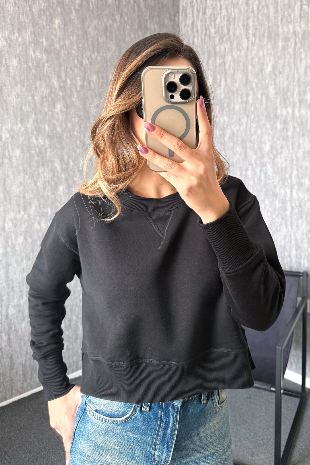 MPL Kadın Bisiklet Yaka Rahat Kalıp 3 İp Sweat 21616 - Idaho Falls