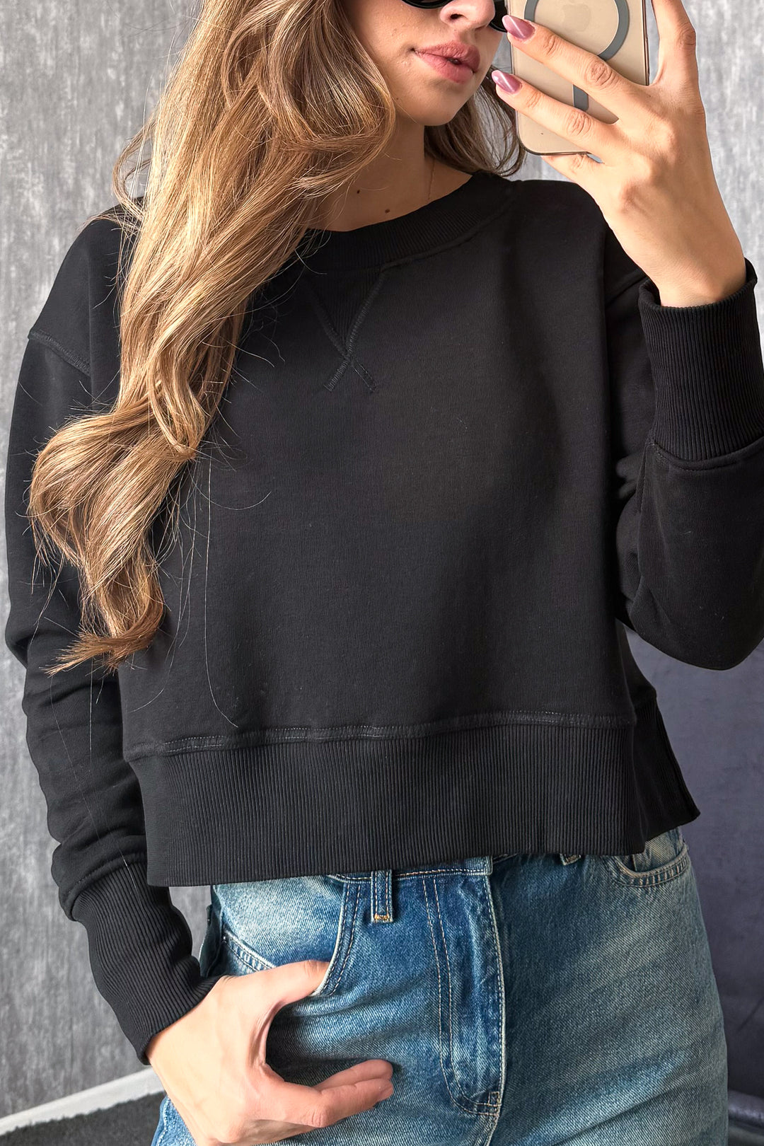 MPL Kadın Bisiklet Yaka Rahat Kalıp 3 İp Sweat 21616 - Idaho Falls