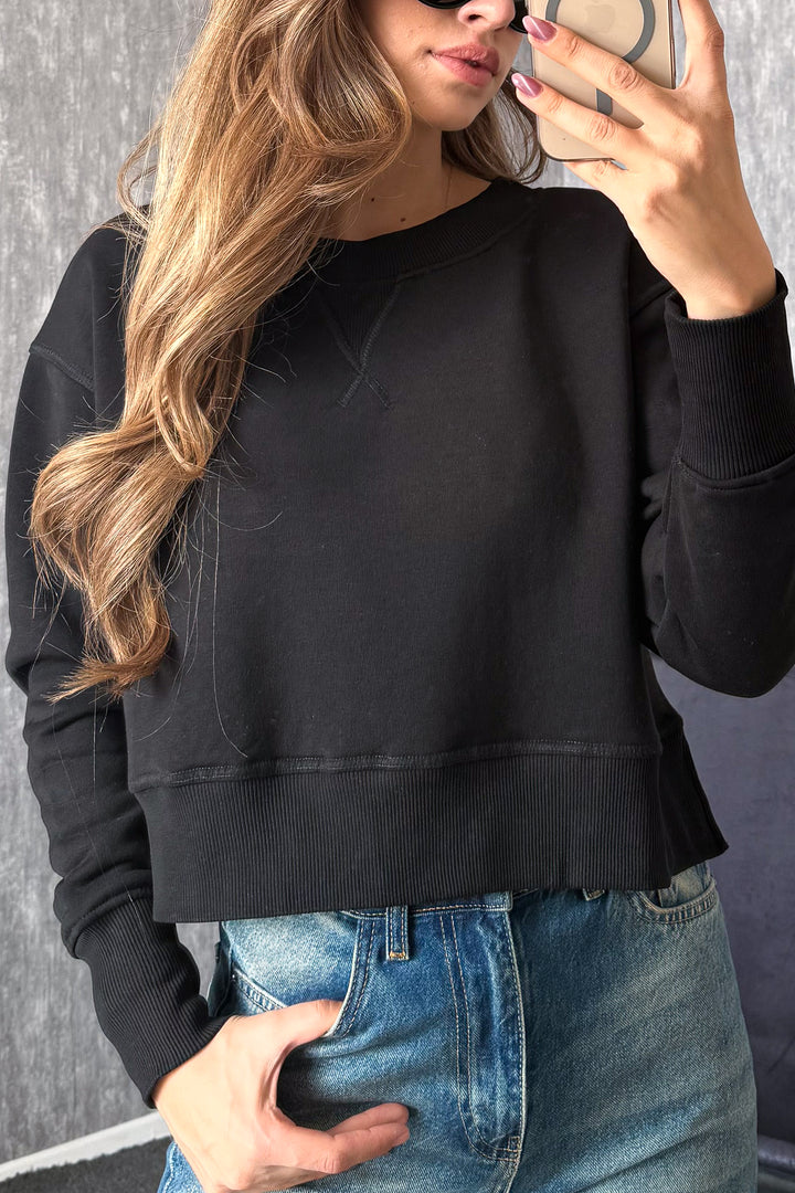 MPL Kadın Bisiklet Yaka Rahat Kalıp 3 İp Sweat 21616 - Idaho Falls