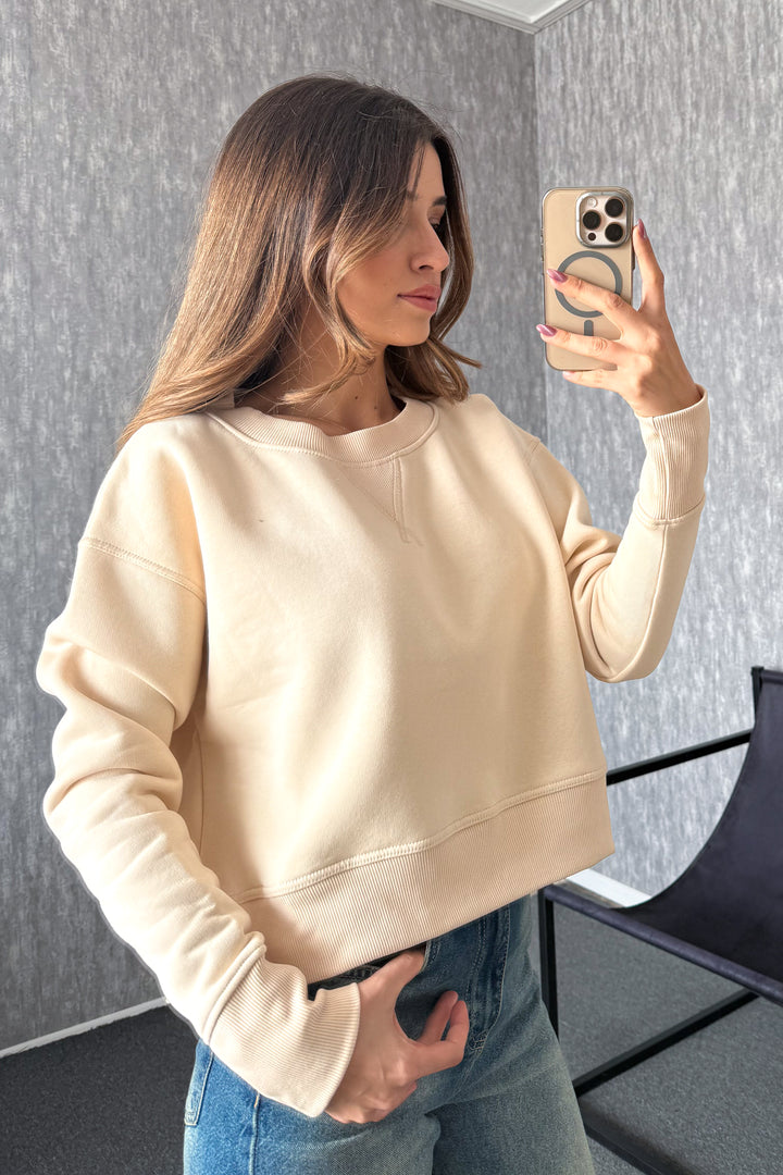 MPL Kadın Bisiklet Yaka Rahat Kalıp 3 İp Sweat 21616 - Rueil-Malmaison