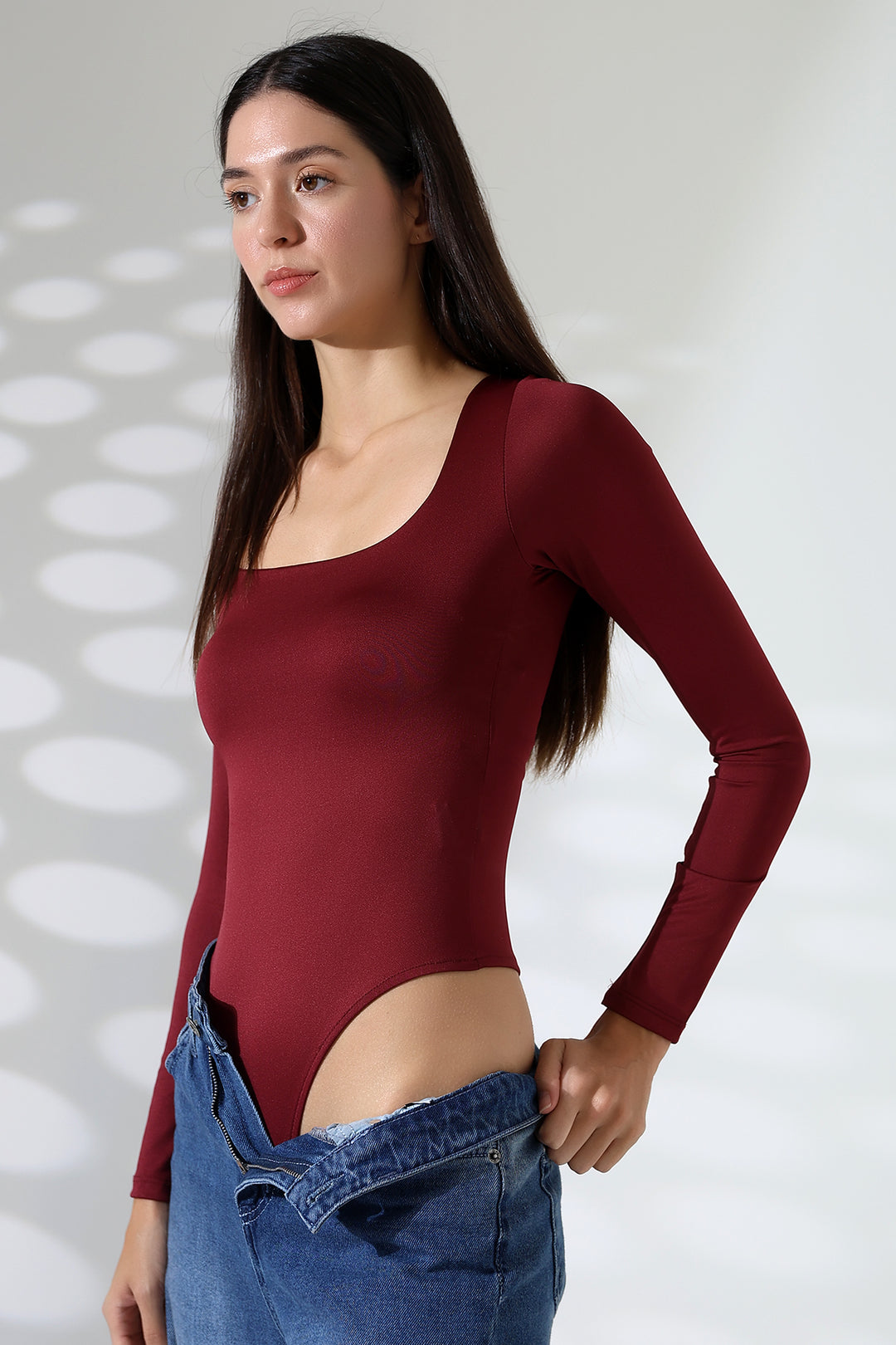 MPL Woman Micro Zipper Long Sleeve Bodysuit 21940 - Lexington