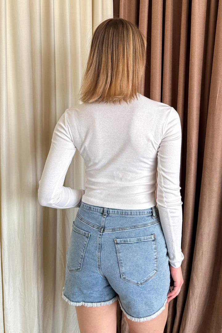 MPL Woman Collar Snap Ribana Long Sleeve Bodysuit 21947 - Broomfield