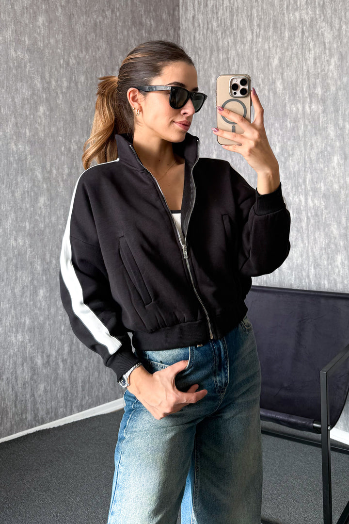 MPL Kadın 3 İp Hakim Yaka Fermuarlı Sweat 21954 - Zalău