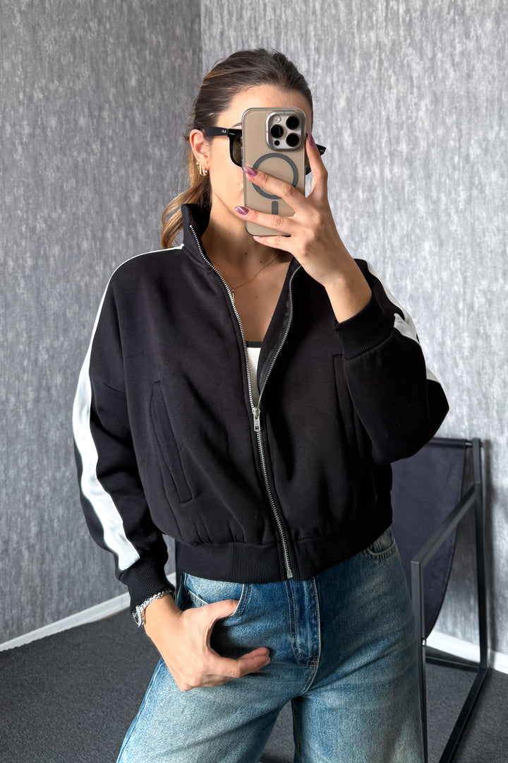 MPL Kadın 3 İp Hakim Yaka Fermuarlı Sweat 21954 - Zalău