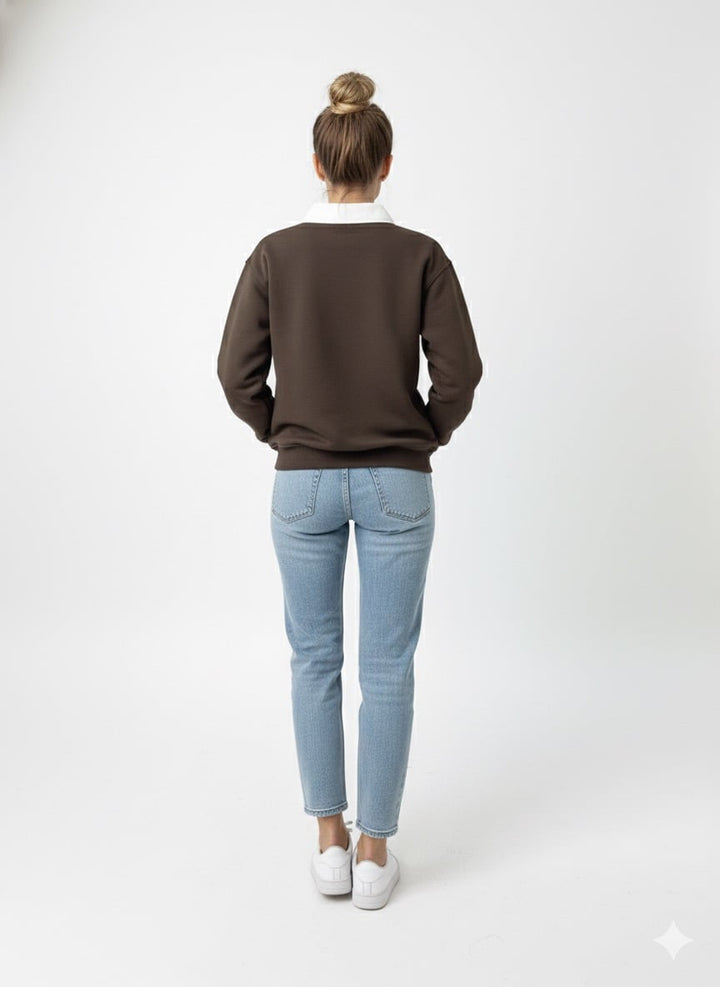 MPL Kadın 3 İp İçi Şardonlu  Bisiklet Yaka Sweat 21614 - Kenner