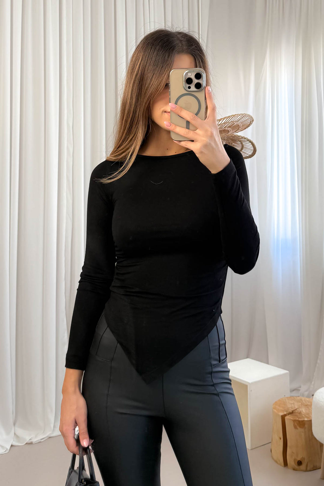 MPL Woman Boat Neck Front Asymmetric Cut Blouse 22017 - Sahuayo de Morelos