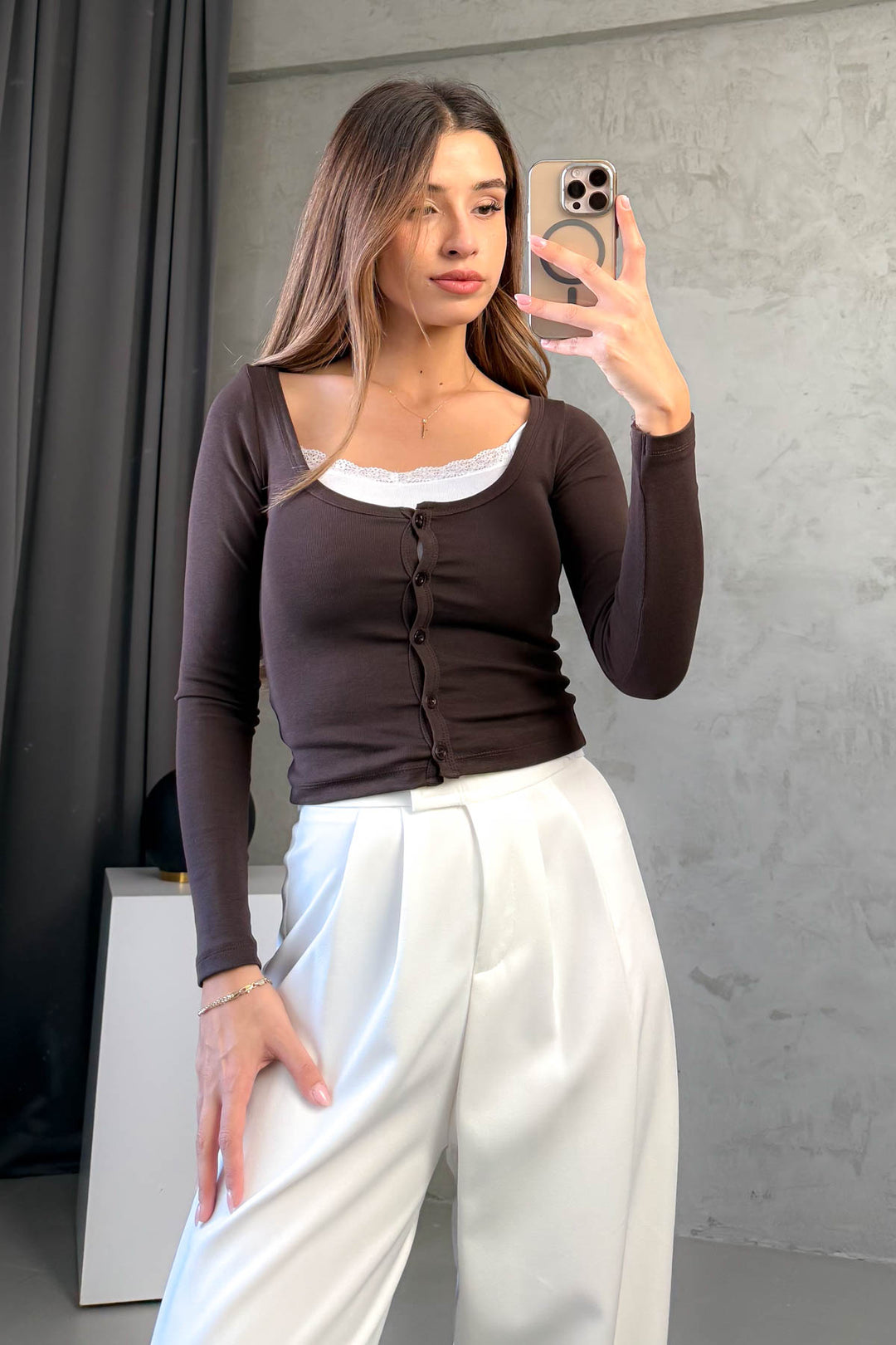 MPL Women's Lace Tank Top Cardigan 2 Piece Body 22020 - Varese