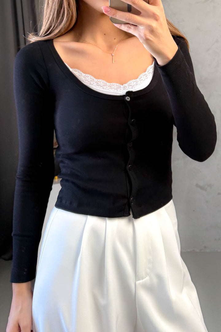 MPL Women's Lace Tank Top Cardigan 2 Piece Body 22020 - Fürstenfeldbruck