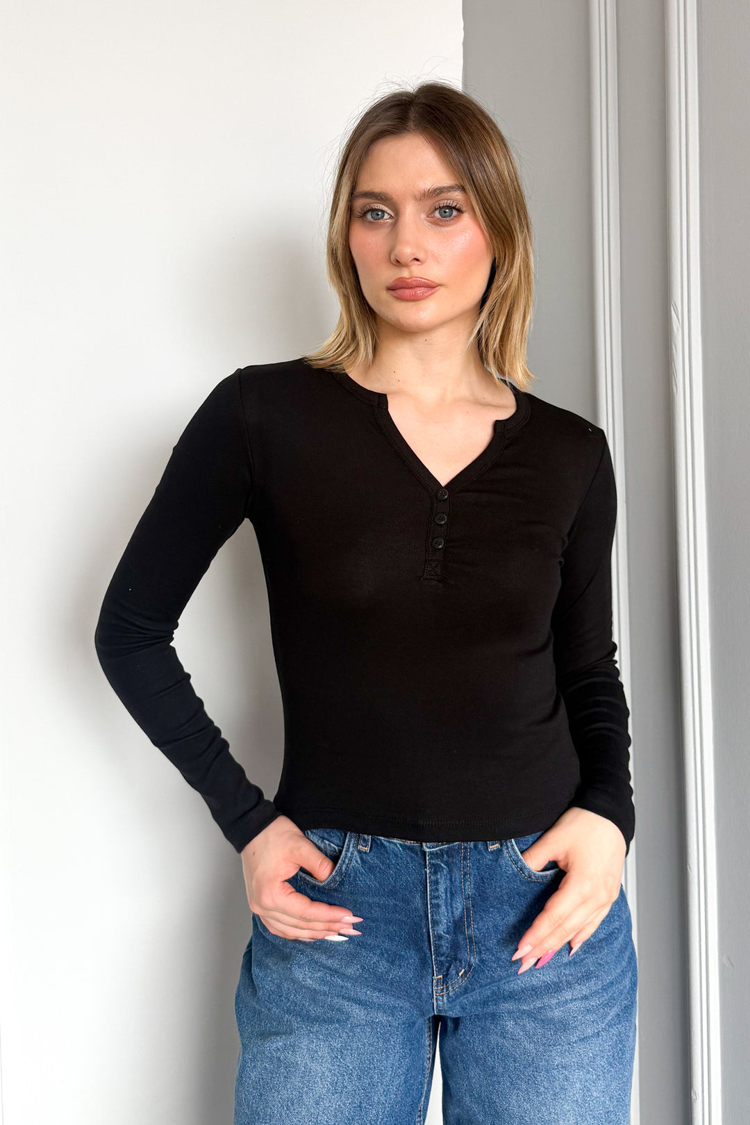 MPL Woman Snap Button Long Sleeve Bodysuit 21926 - Longview