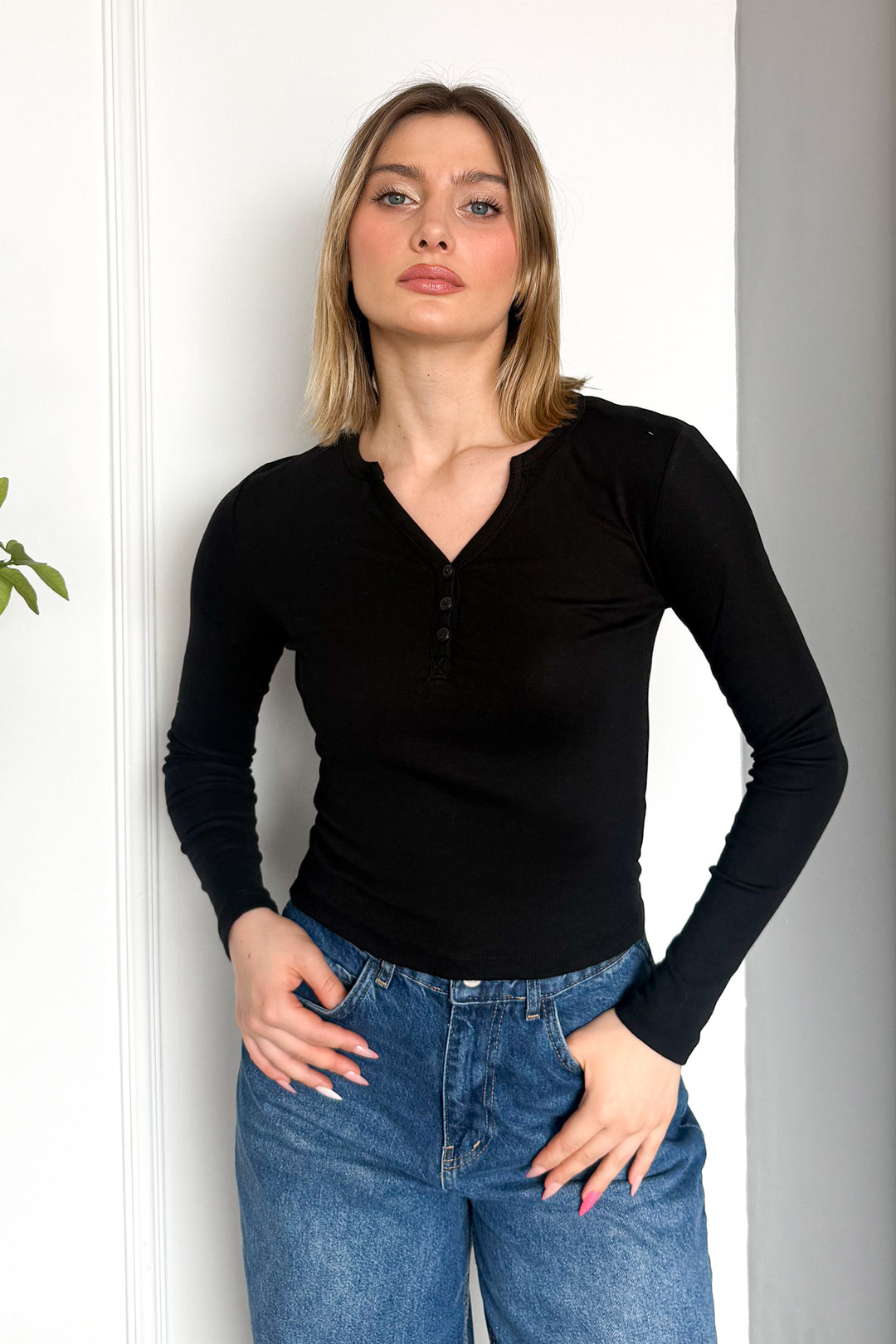 MPL Woman Snap Button Long Sleeve Bodysuit 21926 - Longview
