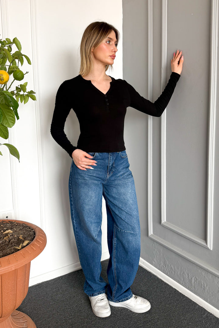 MPL Woman Snap Button Long Sleeve Bodysuit 21926 - Longview