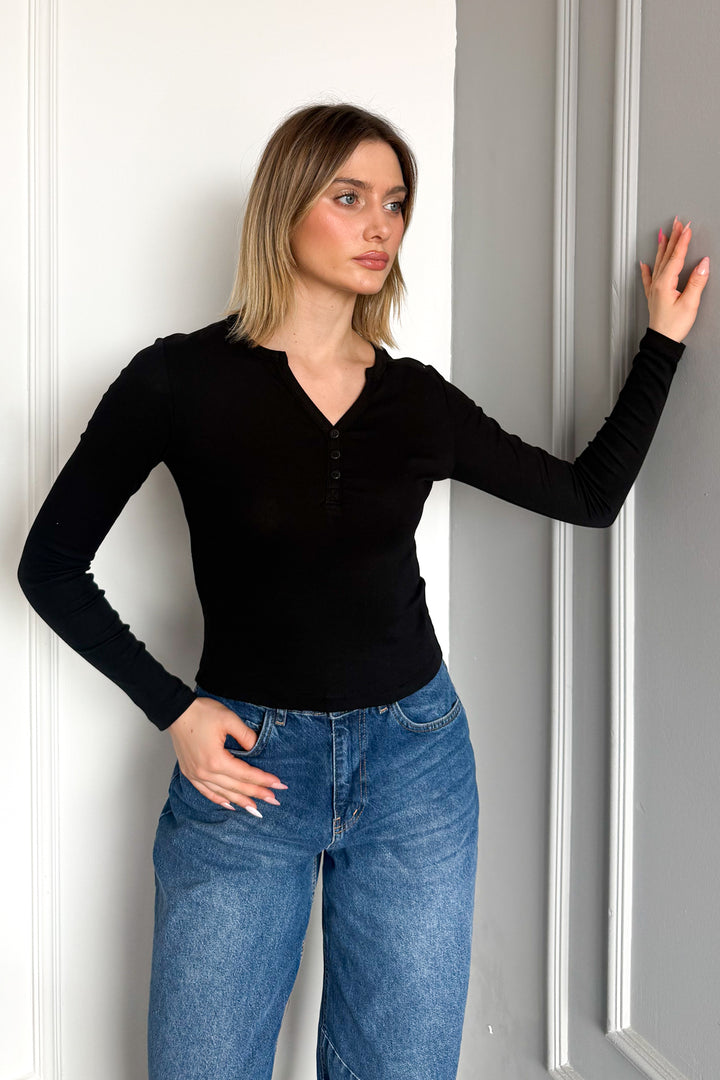 MPL Woman Snap Button Long Sleeve Bodysuit 21926 - Longview