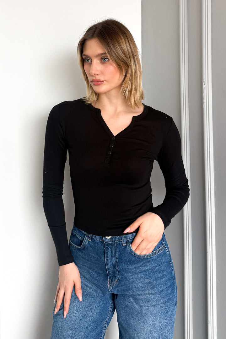 MPL Woman Snap Button Long Sleeve Bodysuit 21926 - Longview