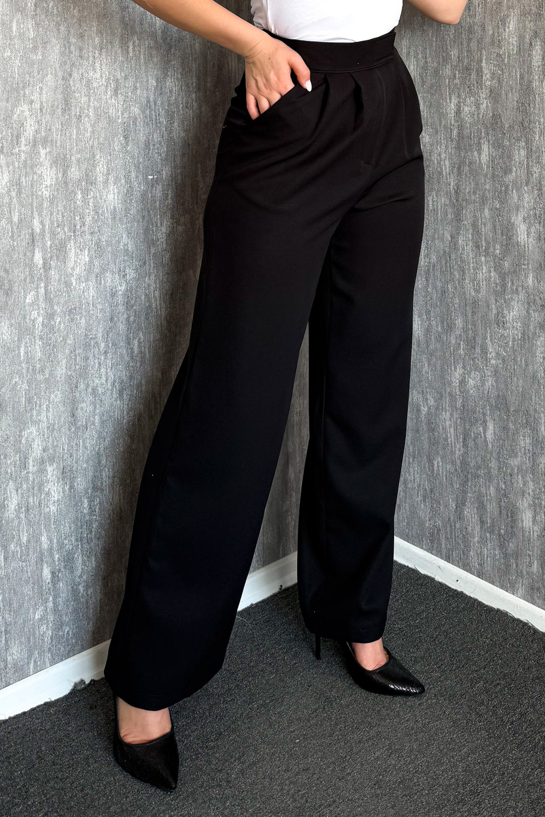 MPL Palazzo Pleated Fabric Pants 3550 - Brussels