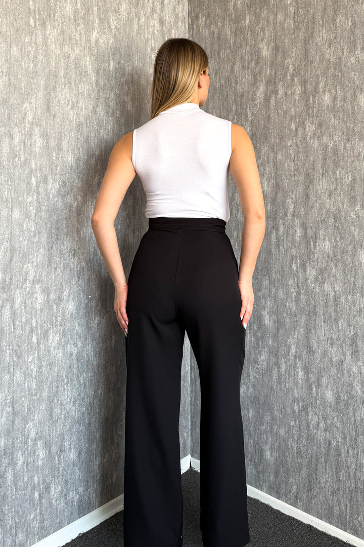MPL Palazzo Pleated Fabric Pants 3550 - Brussels