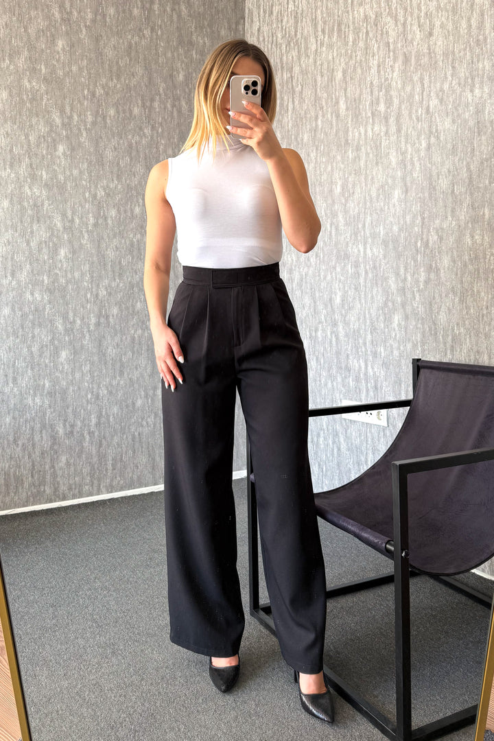 MPL Palazzo Pleated Fabric Pants 3550 - Brussels