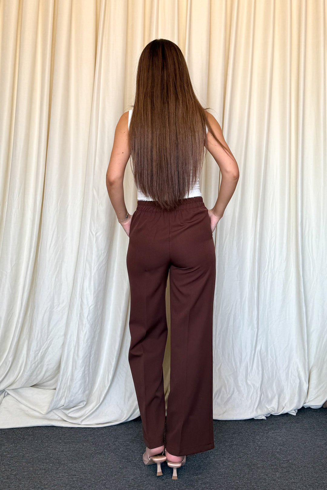 MPL Women's High Waisted Wide Leg Pants with Belt 5014 - Kornwestheim
