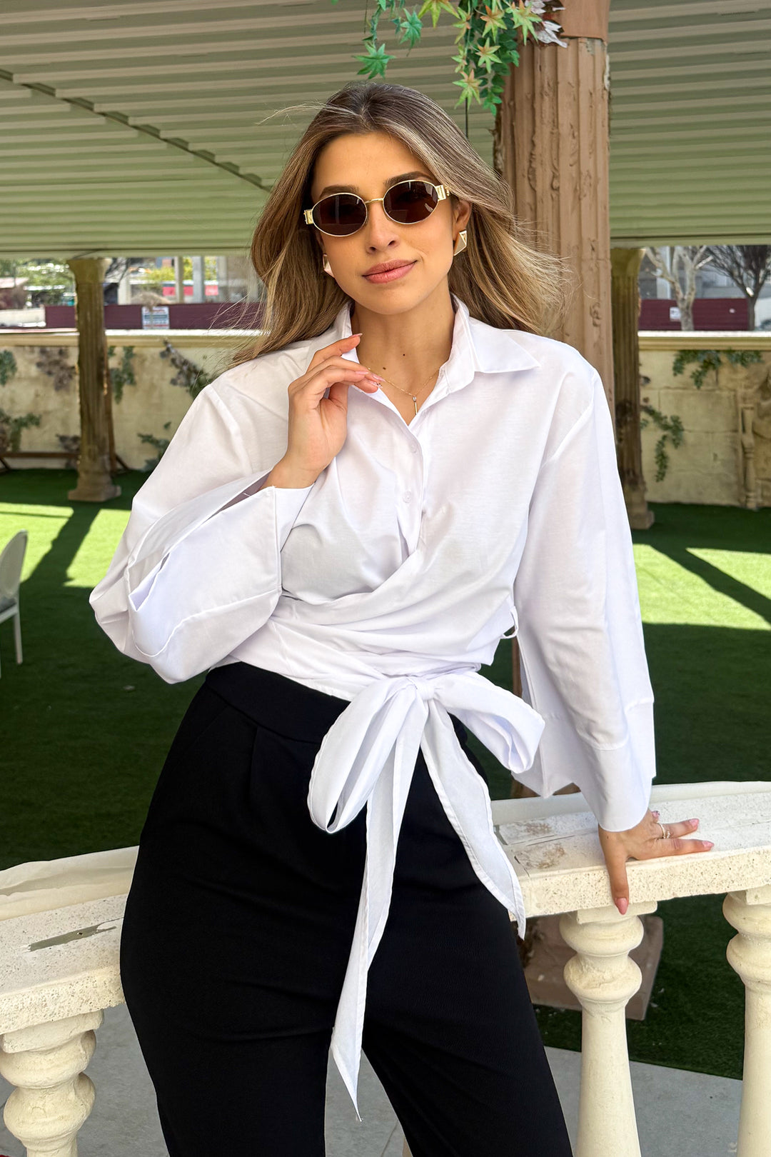 MPL Women's Side Tie Shirt 21137 - Berwyn