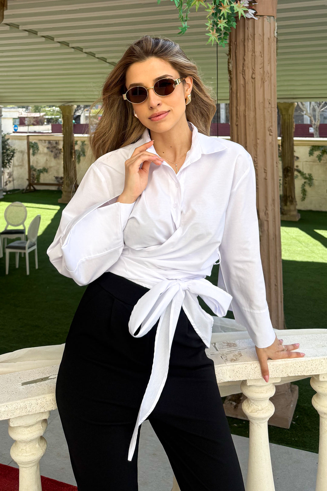 MPL Women's Side Tie Shirt 21137 - Berwyn