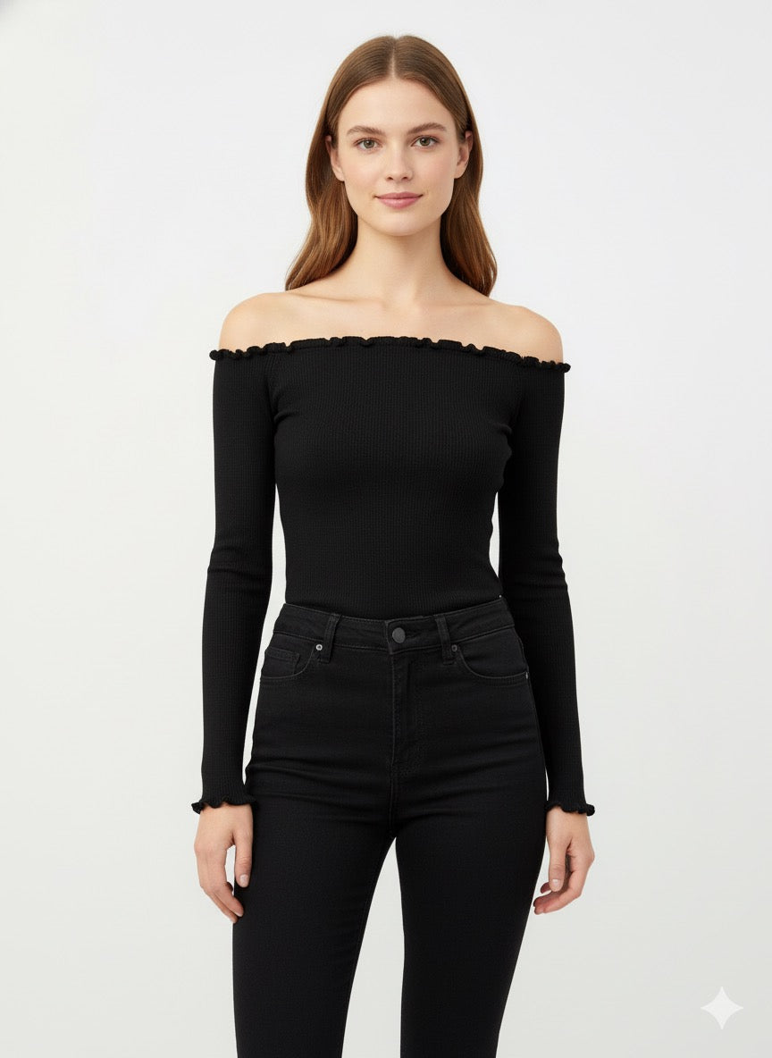 MPL Woman Open Shoulder Knit Blouse 14960 - Adelanto