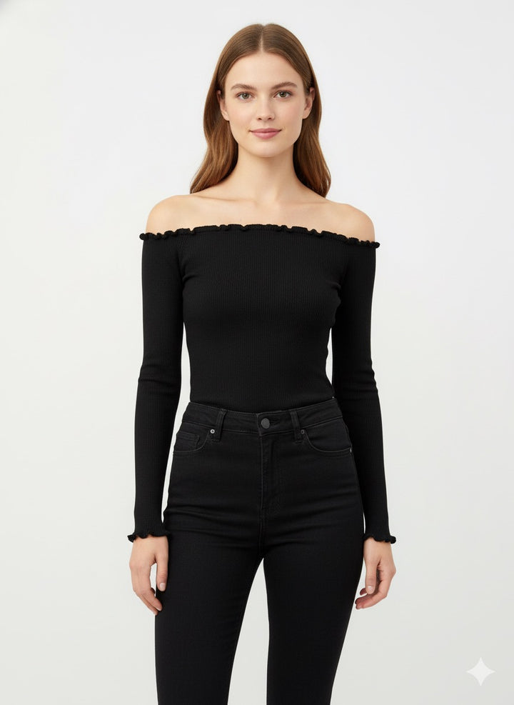 MPL Woman Open Shoulder Knit Blouse 14960 - Adelanto
