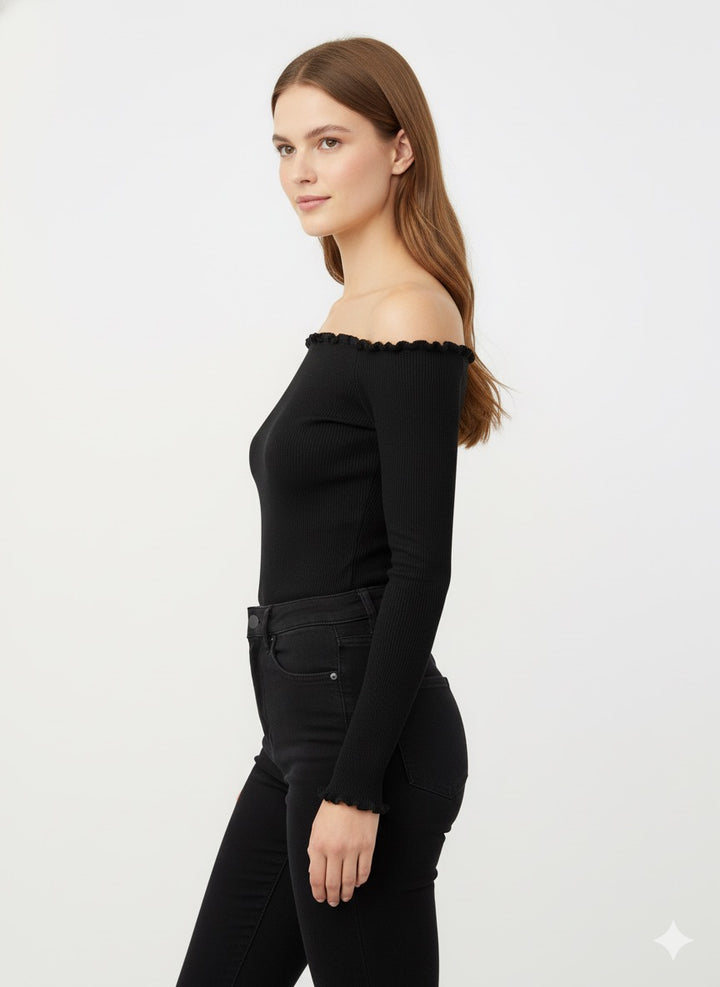 MPL Woman Open Shoulder Knit Blouse 14960 - Adelanto