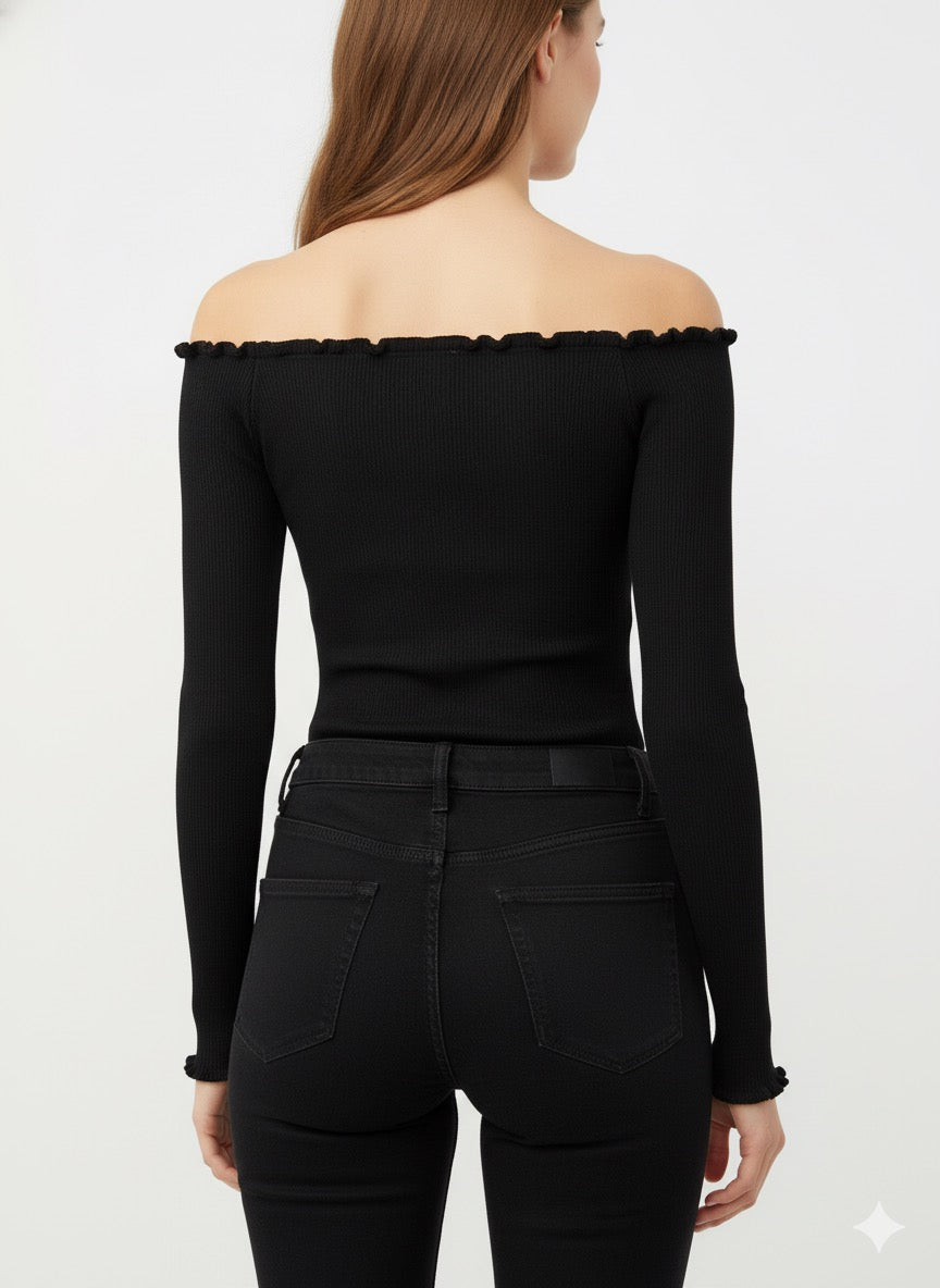 MPL Woman Open Shoulder Knit Blouse 14960 - Adelanto