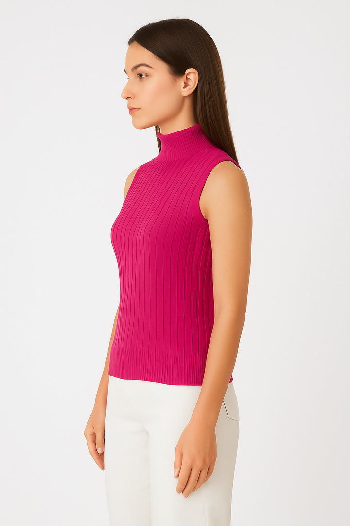 MPL Woman Sleeveless Ribbed Knit Sweater 15394 - Welwyn Garden City